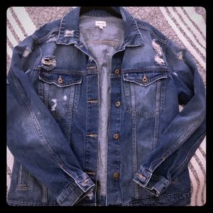 Sneak Peek Distressed Denim Jacket